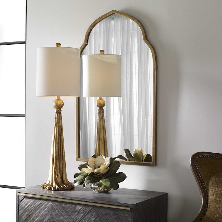 Paravani Metallic Gold Buffet Lamp - Uttermost - Buffet Lamps by Modest Hut