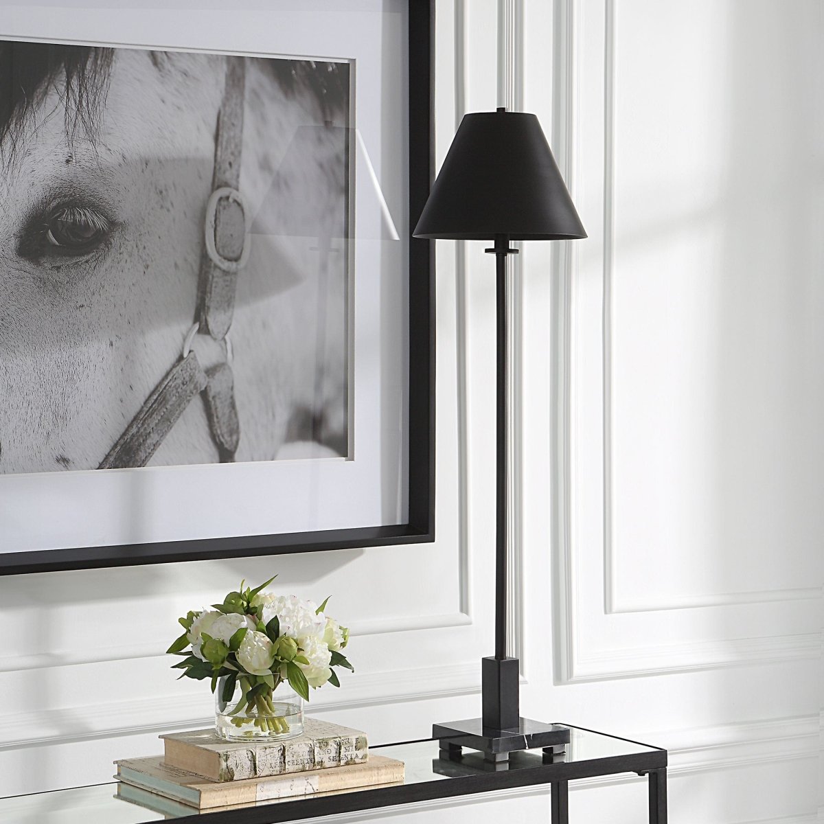 Pilot Black Buffet Lamp - Uttermost - Buffet Lamps by Modest Hut