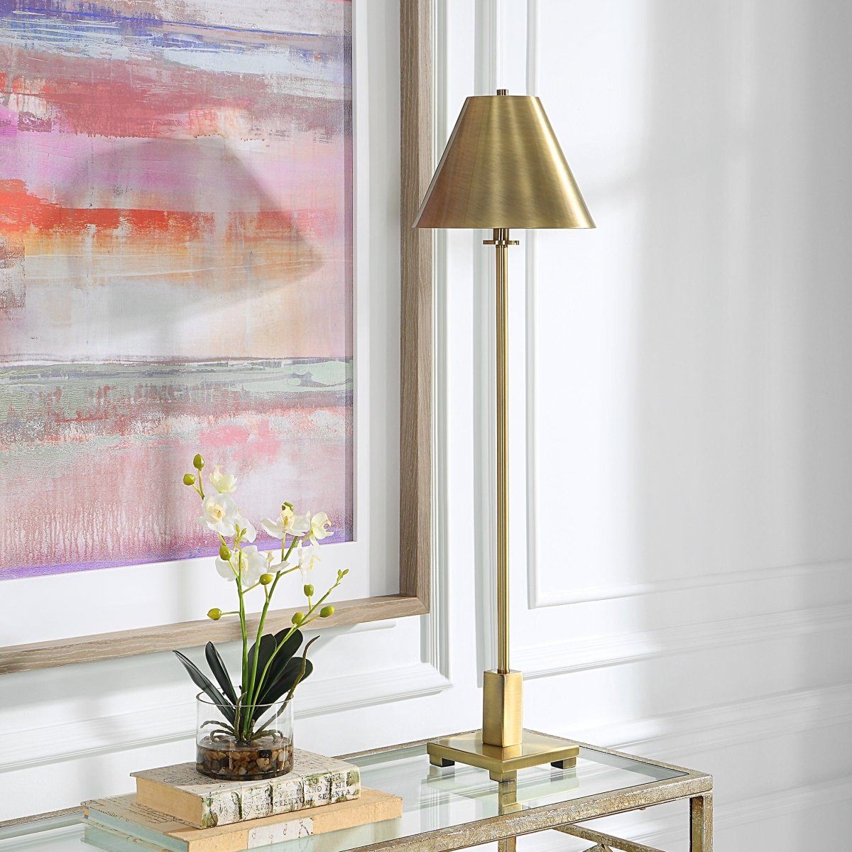 Pilot Brass Buffet Lamp - Uttermost - Buffet Lamps by Modest Hut