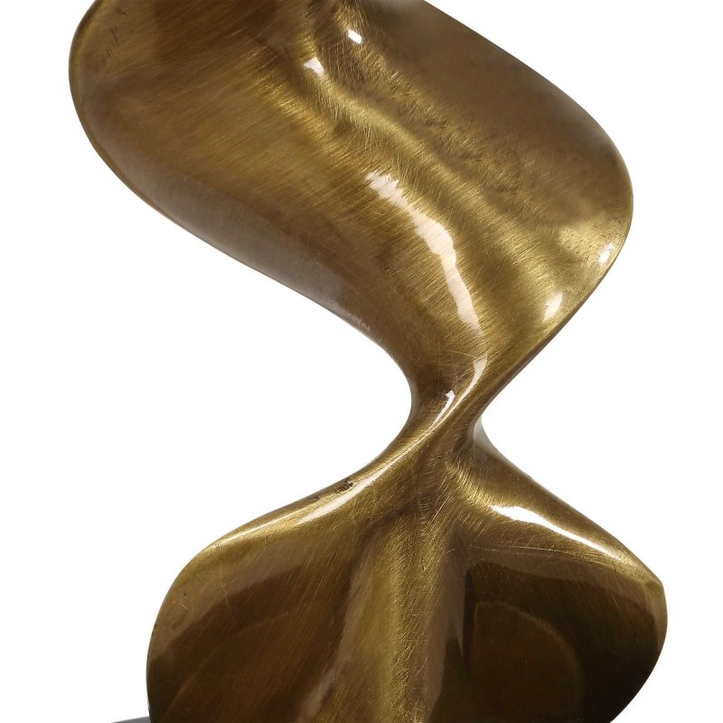 Spiraling Cordless Brass Buffet Lamp - Table Lamps
