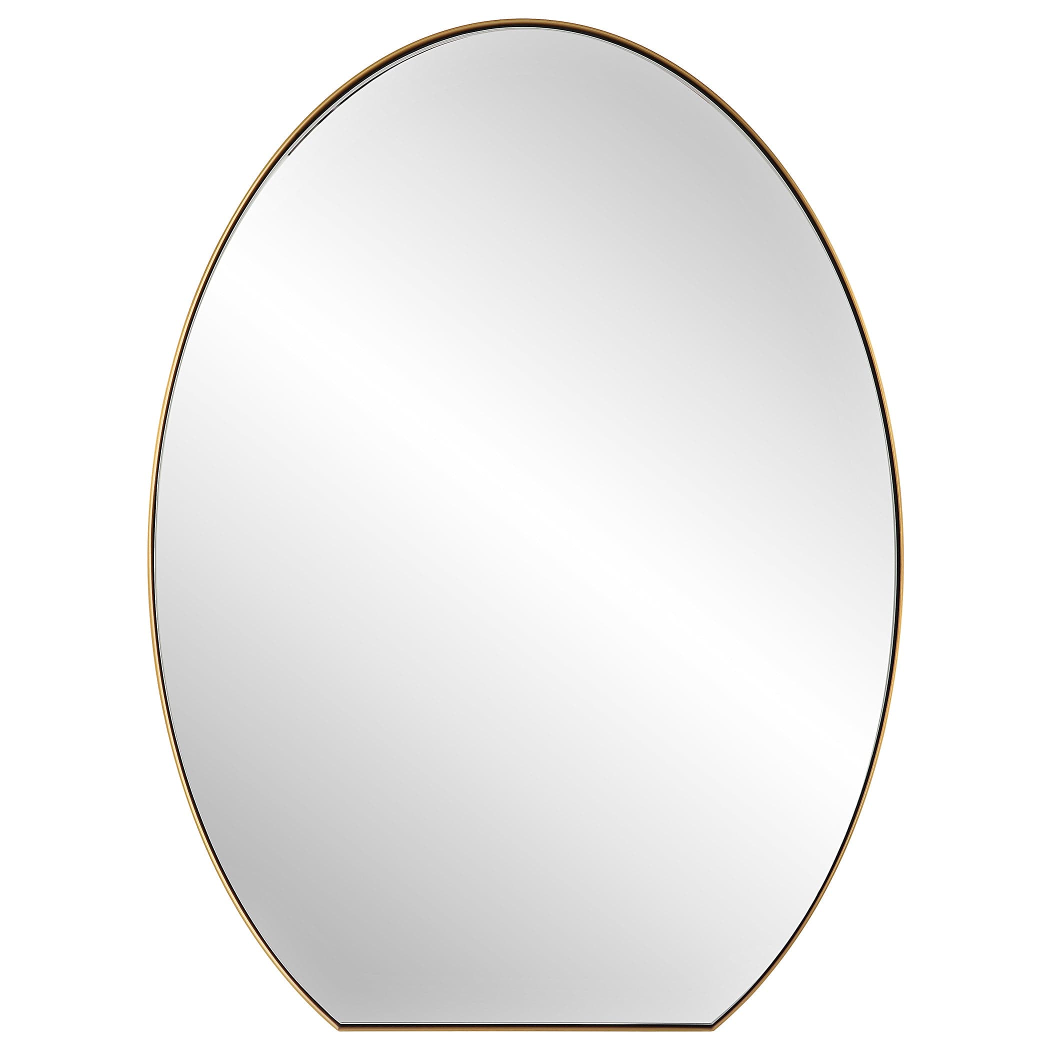 Cabell Brass Oval Mirror Uttermost