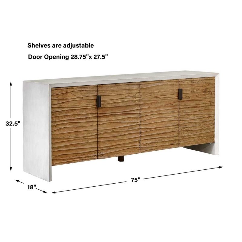 Dimension guide for the Brinson 4 Door Cabinet