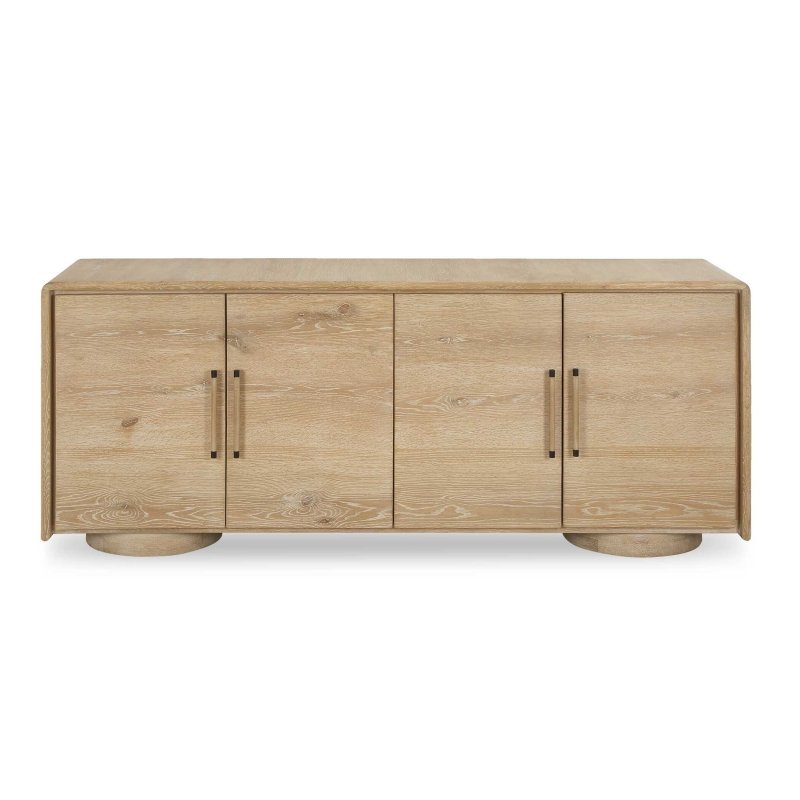 Evanston 4 Door Natural Oak Cabinet - Storage