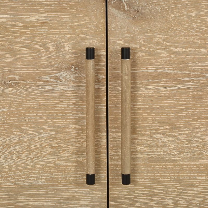 Evanston 4 Door Natural Oak Cabinet - Storage