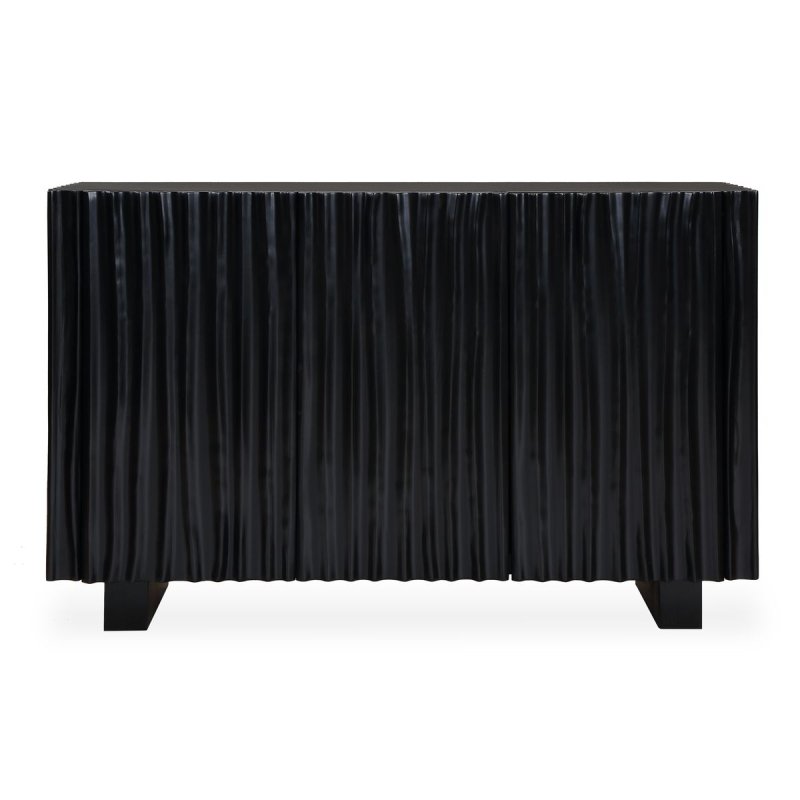 Alternate view of the Mercado Black Paulownia 3 Door Cabinet by Uttermost