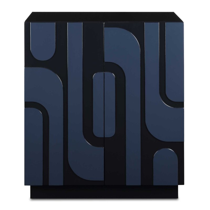 Valeria 2 Door Glossy Blue Cabinet - FURN 4666 24473 C image 8