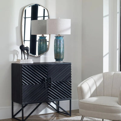 Zadie Chevron Pattern Cabinet - Uttermost - Cabinet by Modest Hut
