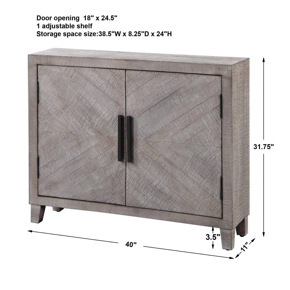 Adalind 2 Door Modern Cabinet - Uttermost - Cabinets by Modest Hut