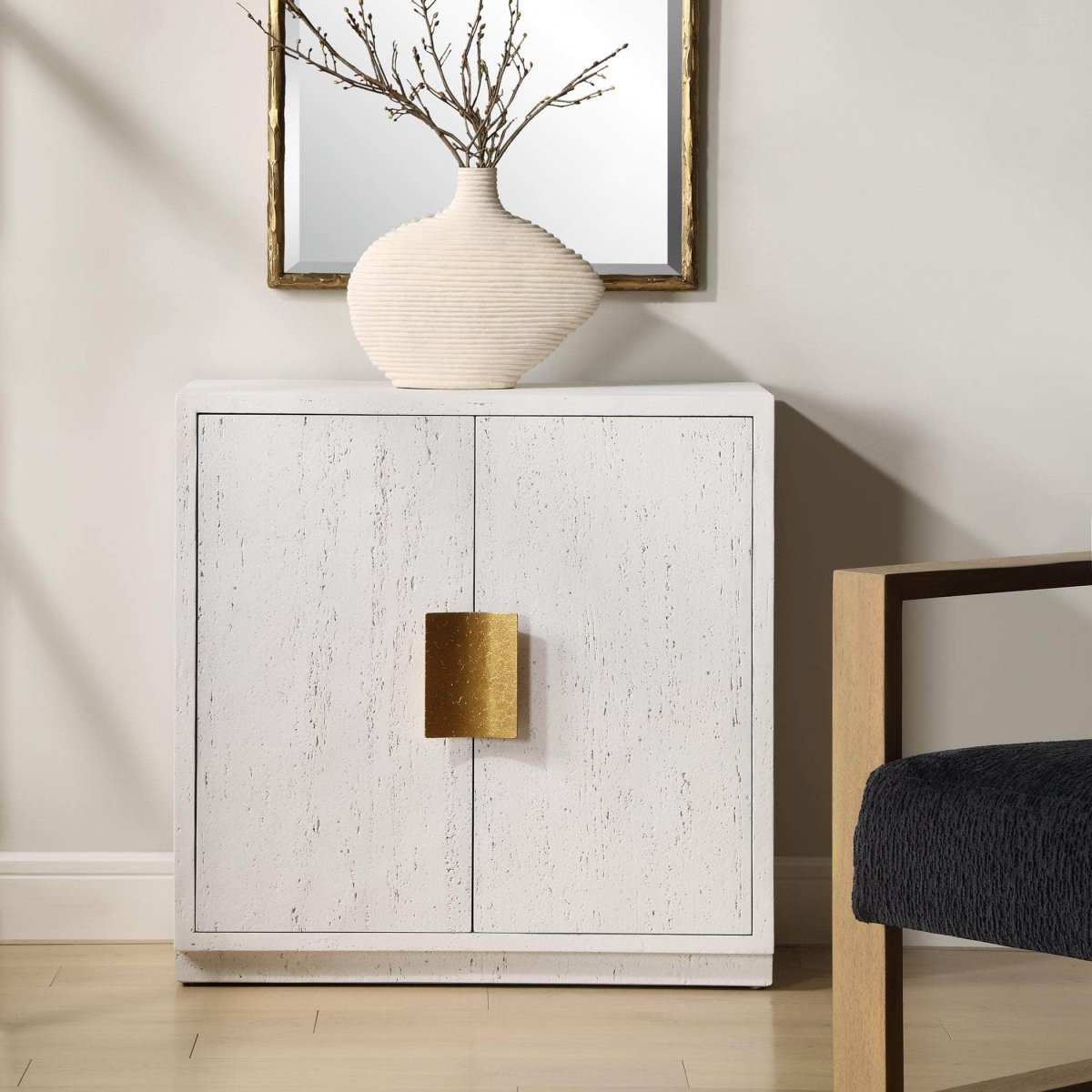 Emma 2 Door White Cabinet - Uttermost - Cabinets by Modest Hut