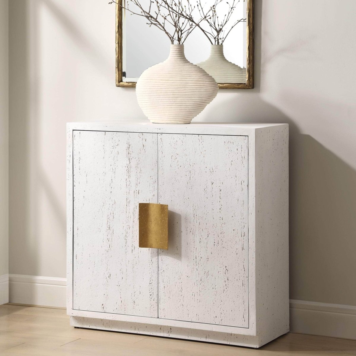 Emma 2 Door White Cabinet - Uttermost - Cabinets by Modest Hut