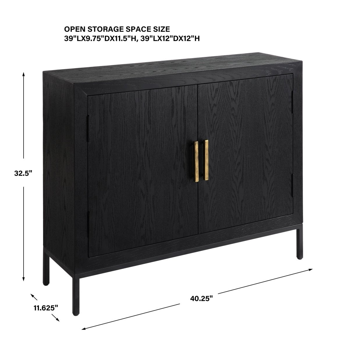 Front Range Dark Oak 2 Door Cabinet - Uttermost - Cabinets by Modest Hut