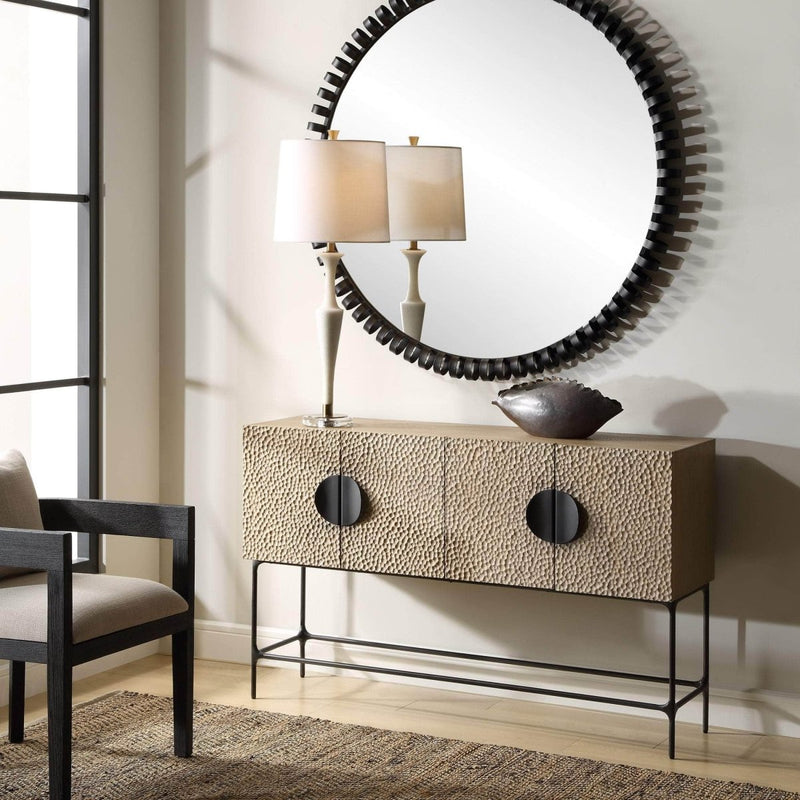 Lunar 4 Door Elm Wood Cabinet - Uttermost - Cabinets by Modest Hut