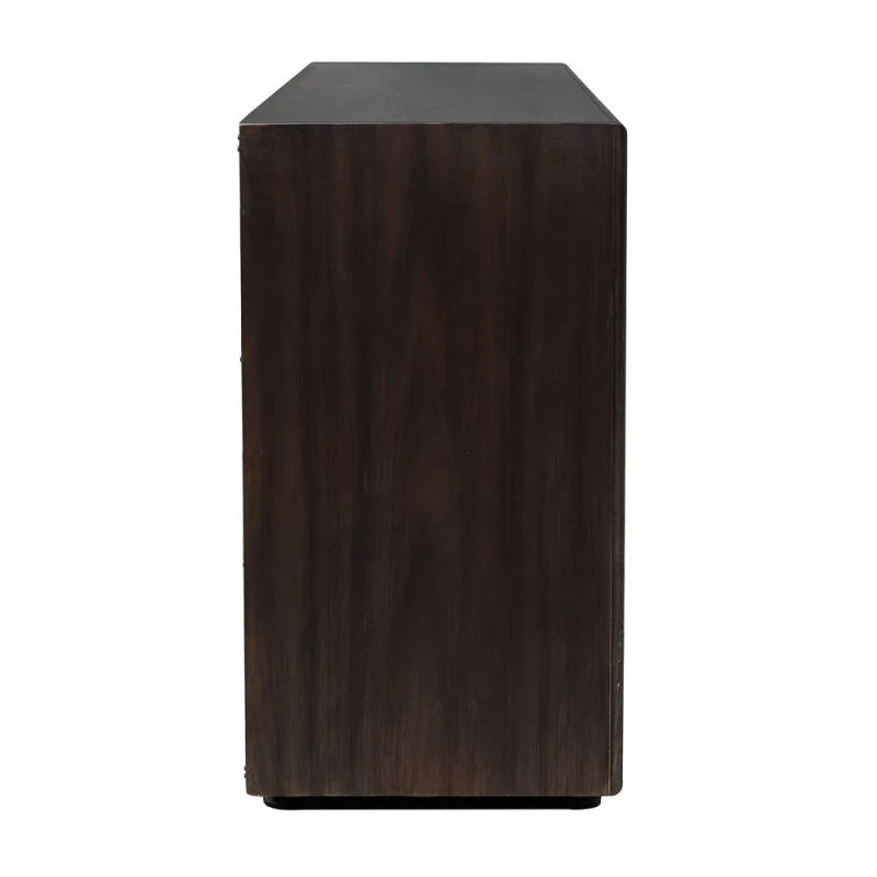Dark wooden cabinet on a white background