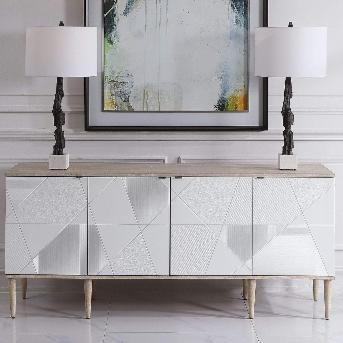 Tightrope 4 Door Cabinet - Uttermost - Cabinets by Modest Hut