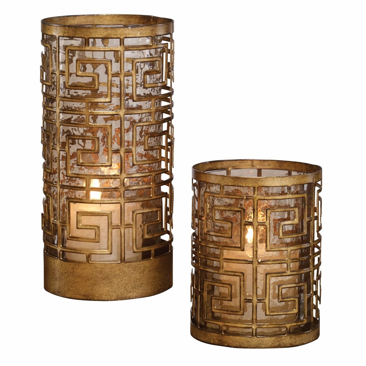 Ruhi Hurricane Candleholders, S/2 - Uttermost - Candle Holders by Modest Hut