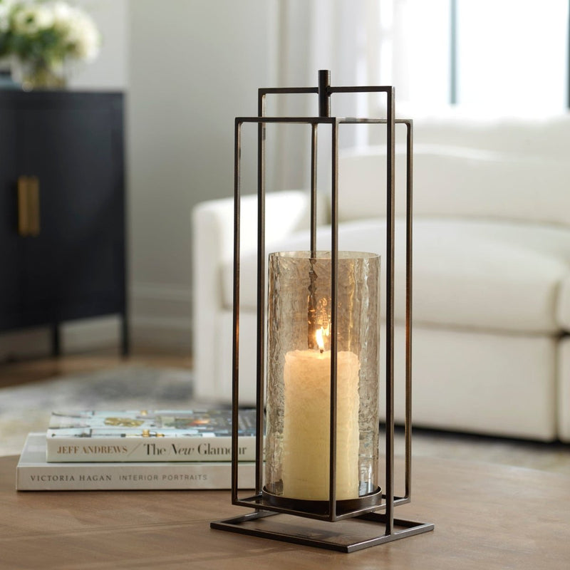 Wenman Bronze Candleholder - Uttermost - Candle Holders by Modest Hut