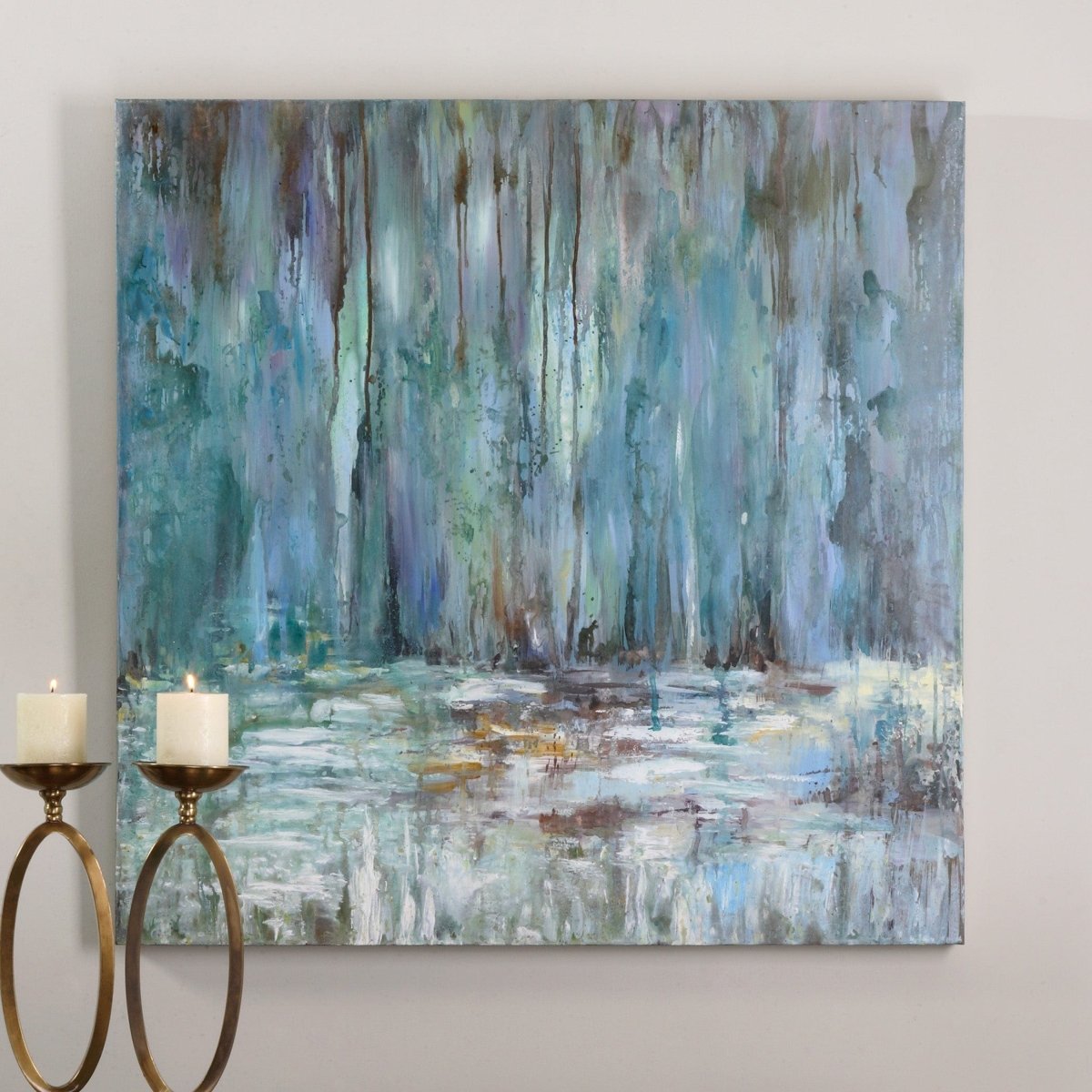 Blue Waterfall Art - Uttermost - Canvas by Modest Hut