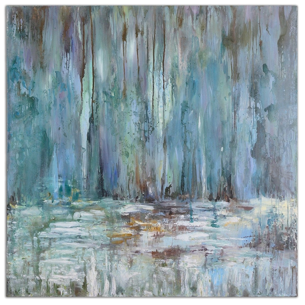 Blue Waterfall Art - Uttermost - Canvas by Modest Hut