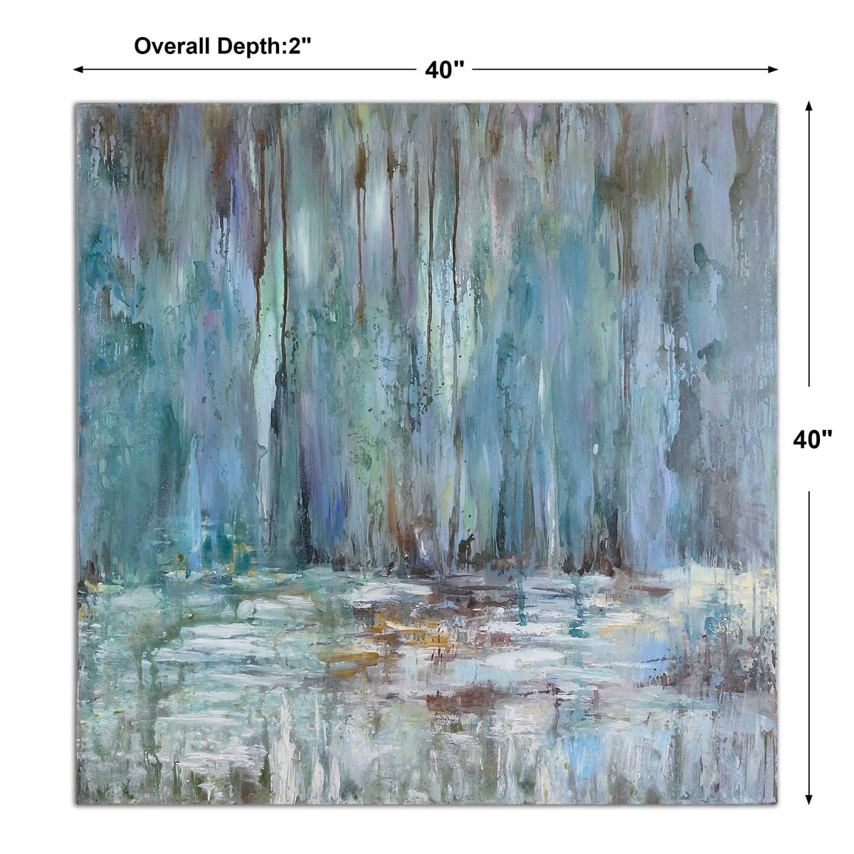 Blue Waterfall Art - Uttermost - Canvas by Modest Hut