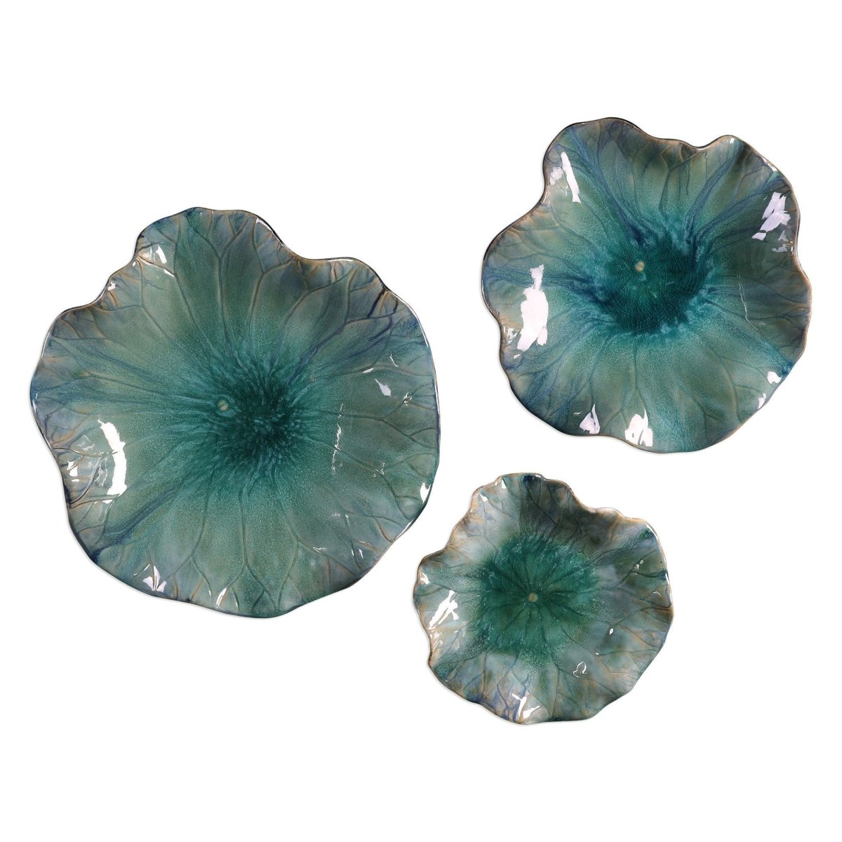 Abella Flowers Wall Decor (S3) - Uttermost - Ceramic Wall Decor by Modest Hut