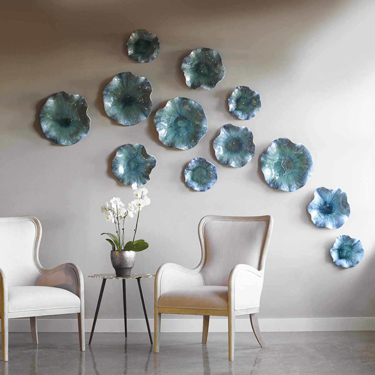Abella Flowers Wall Decor (S3) - Uttermost - Ceramic Wall Decor by Modest Hut