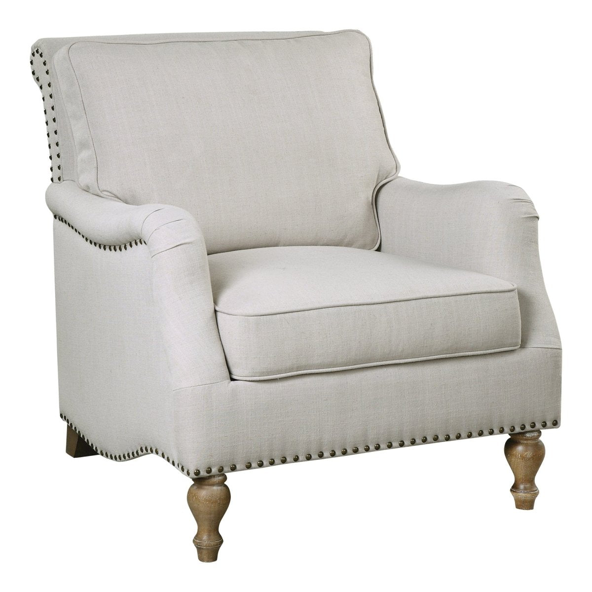 Armstead Antique White Armchair - Uttermost - Chairs by Modest Hut