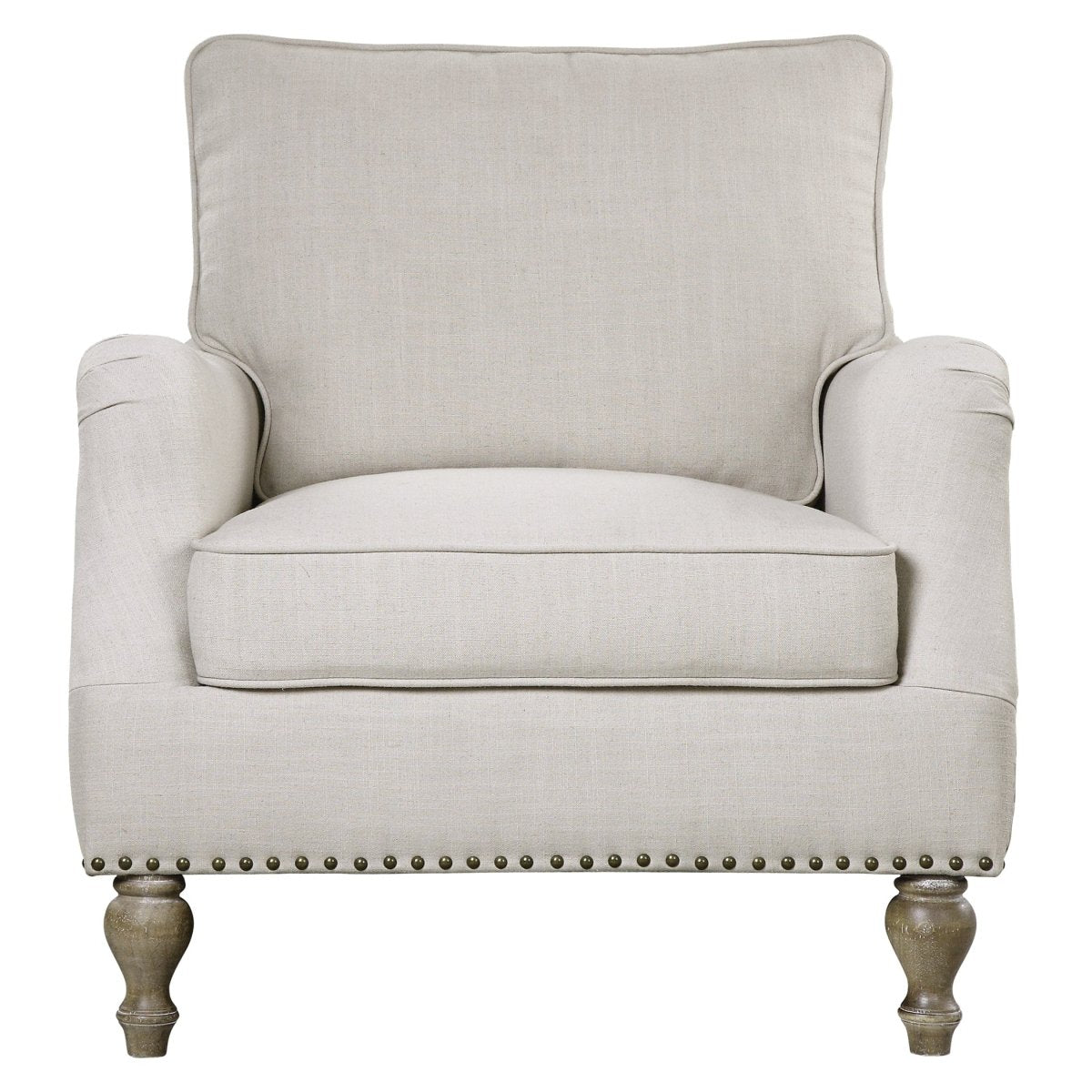 Armstead Antique White Armchair - Uttermost - Chairs by Modest Hut