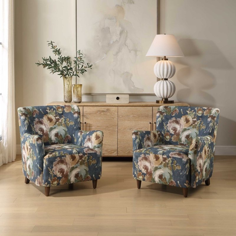 Lainey Floral Upholstered Armchair - Chairs