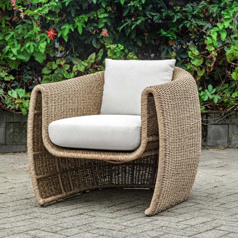 Tropic Golden Flax Outdoor Lounge Chair - Chairs