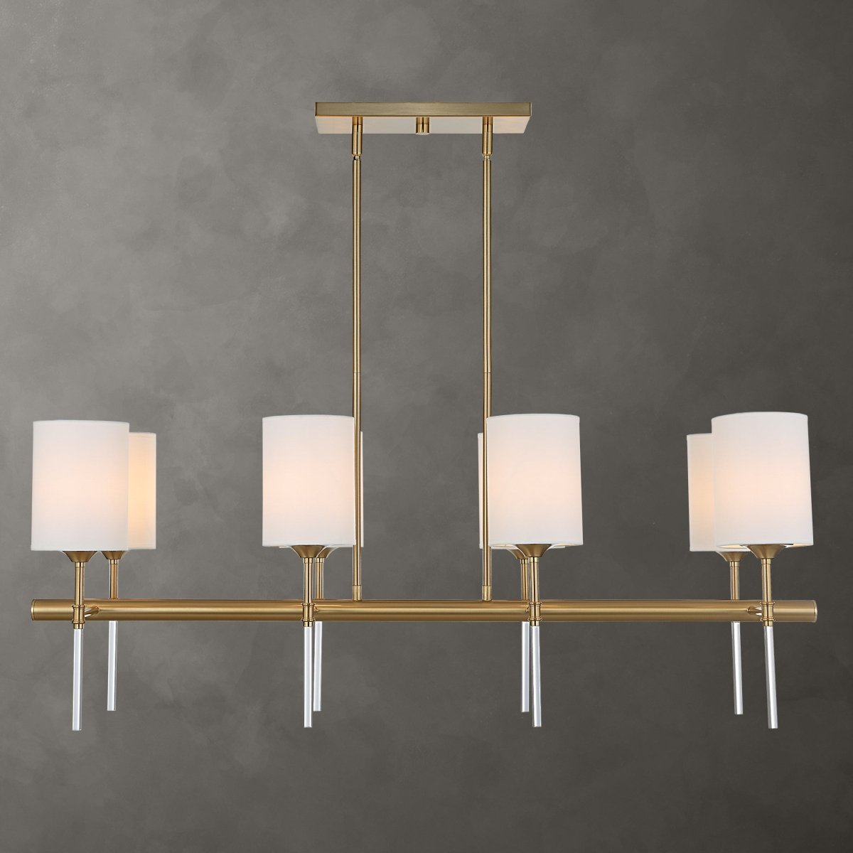 Awyr 8 Light Linear Chandelier - Uttermost - Chandeliers by Modest Hut