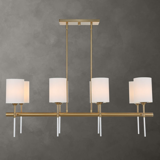 Awyr 8 Light Linear Chandelier - Uttermost - Chandeliers by Modest Hut