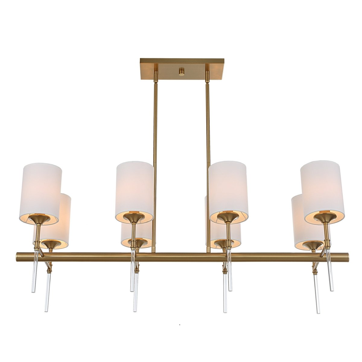 Awyr 8 Light Linear Chandelier - Uttermost - Chandeliers by Modest Hut