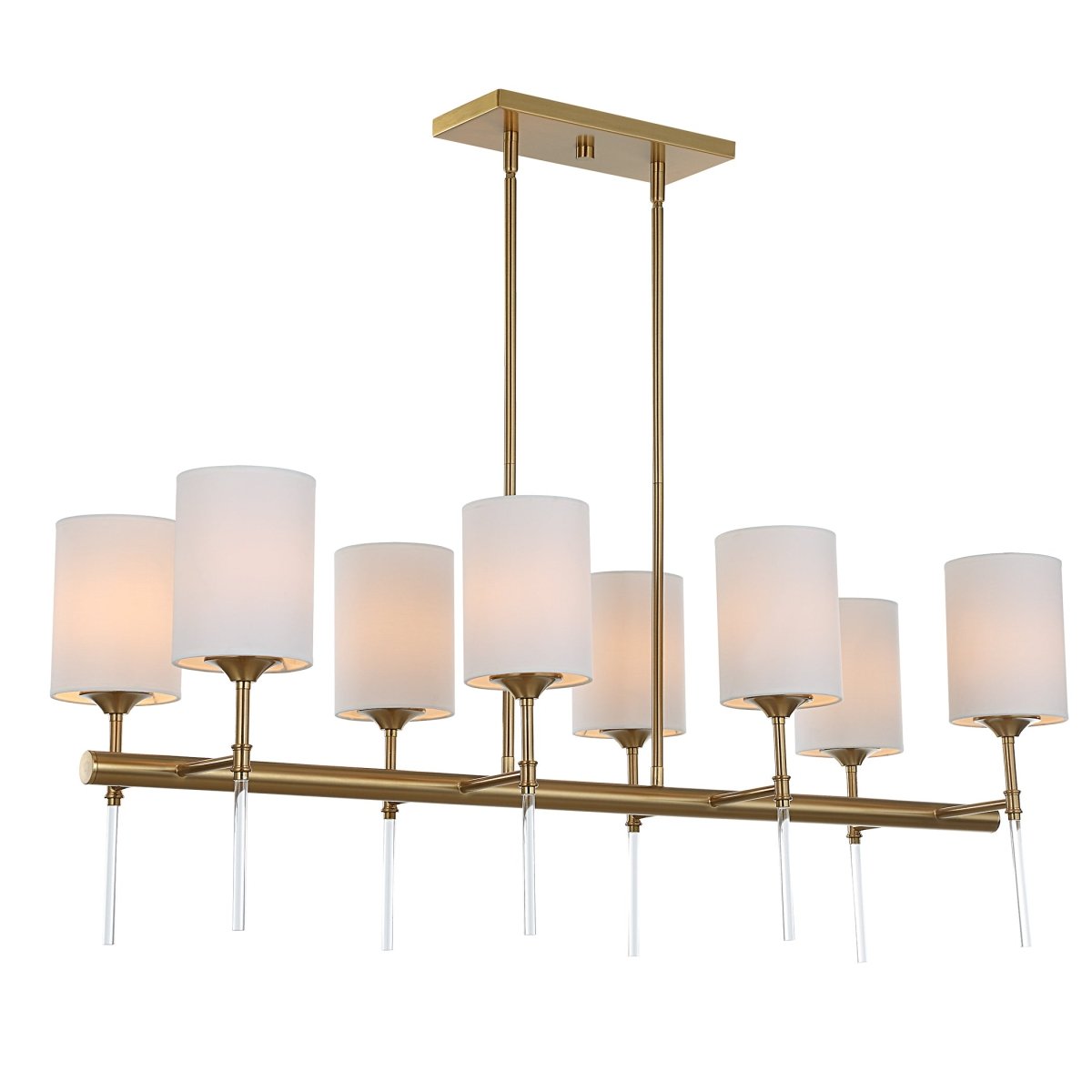 Awyr 8 Light Linear Chandelier - Uttermost - Chandeliers by Modest Hut