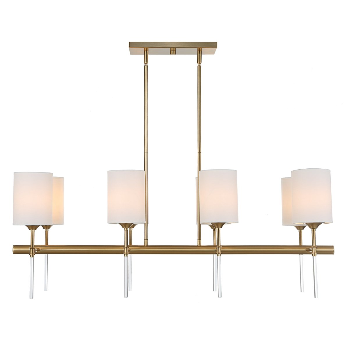 Awyr 8 Light Linear Chandelier - Uttermost - Chandeliers by Modest Hut