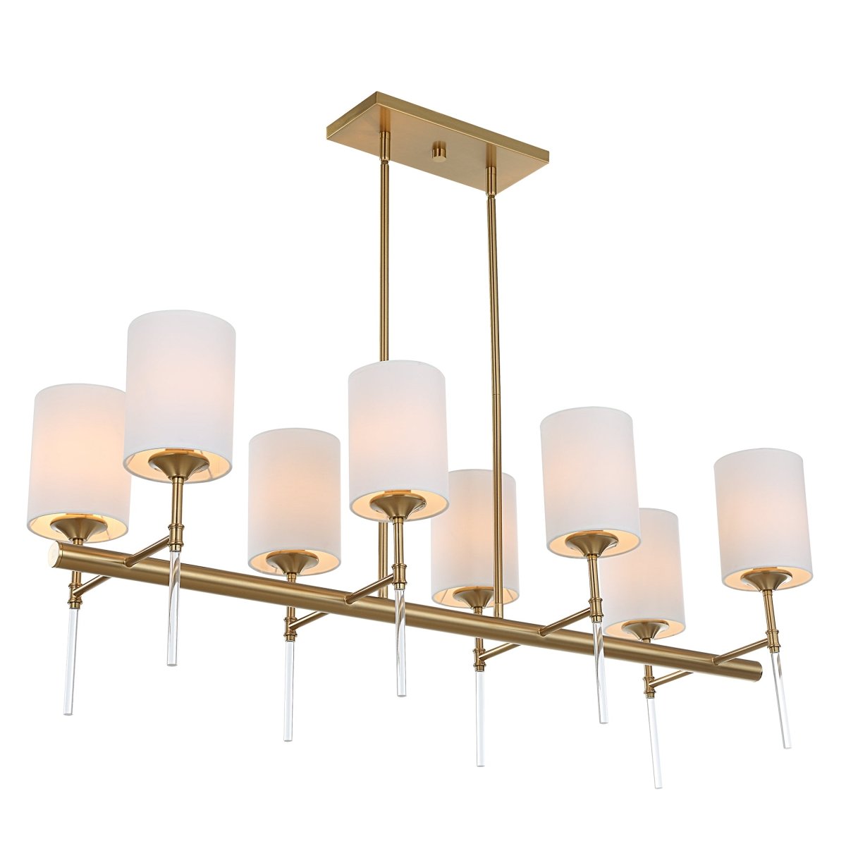 Awyr 8 Light Linear Chandelier - Uttermost - Chandeliers by Modest Hut