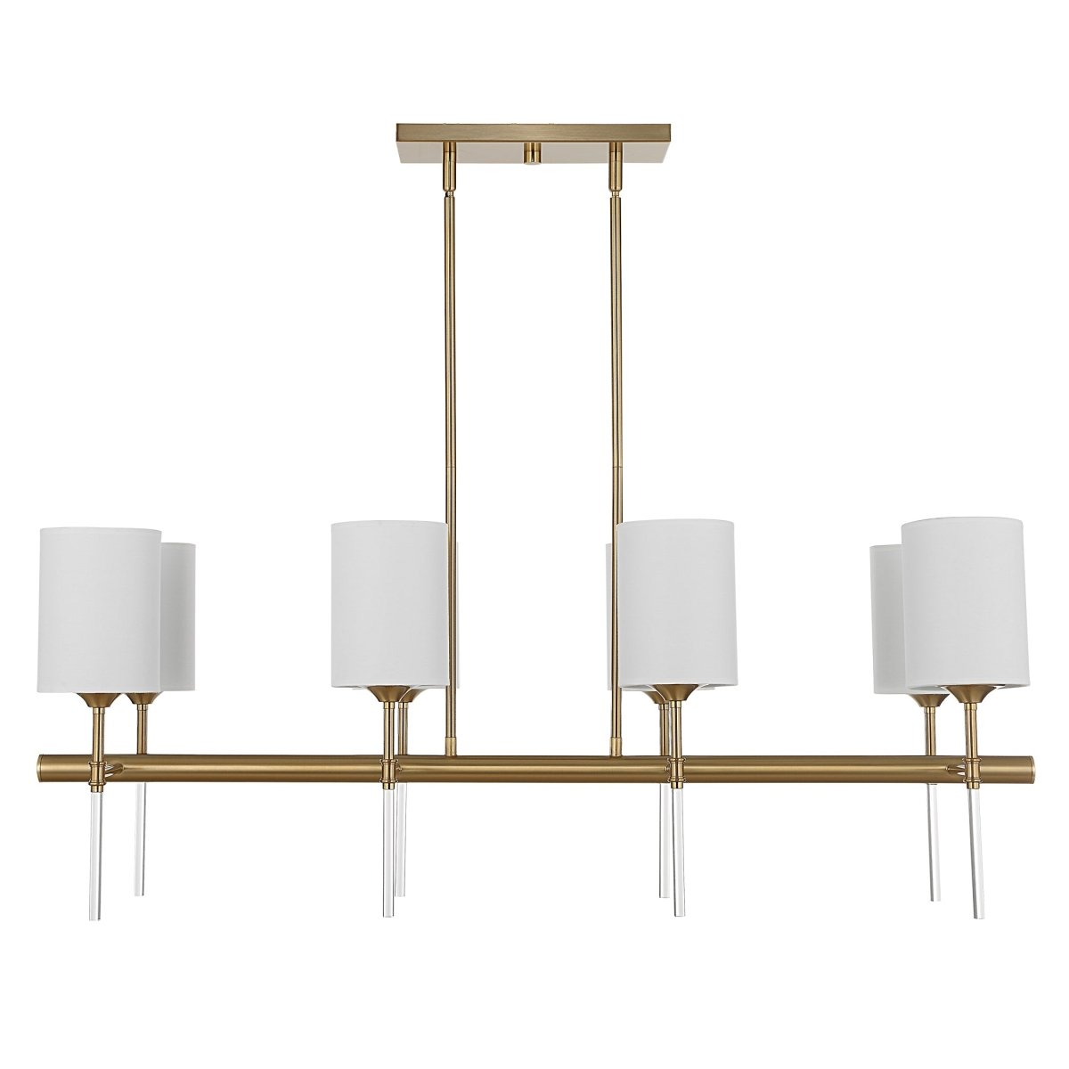 Awyr 8 Light Linear Chandelier - Uttermost - Chandeliers by Modest Hut