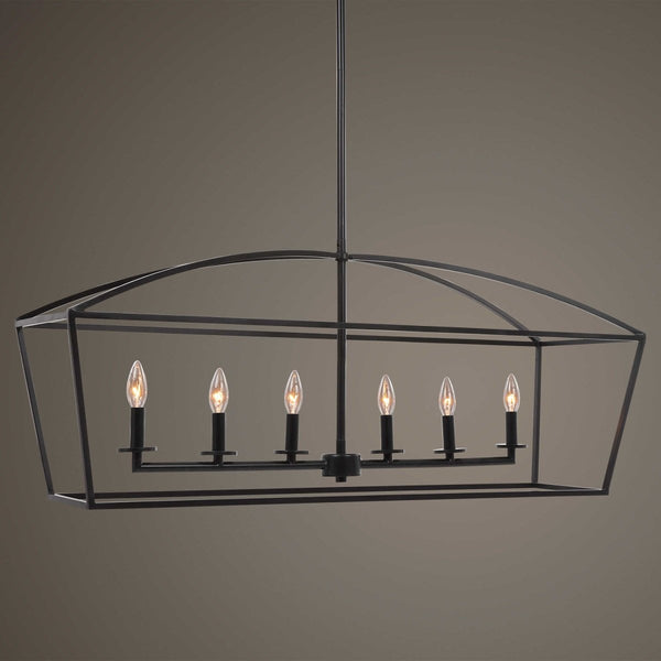 Clayton Linear Chandelier - Uttermost - Chandeliers by Modest Hut