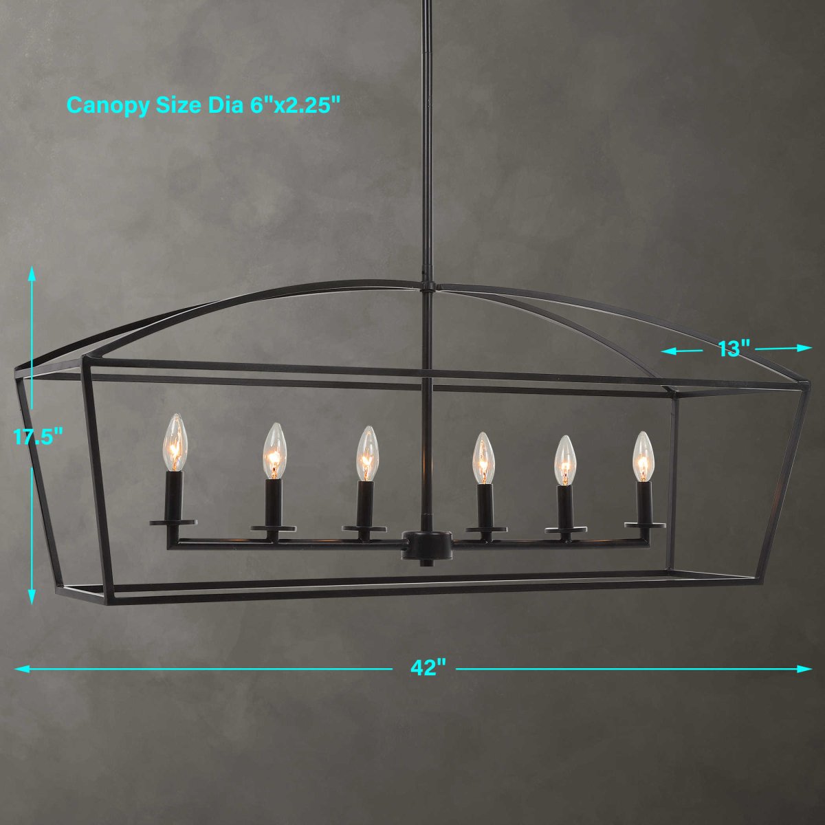 Clayton Linear Chandelier - Uttermost - Chandeliers by Modest Hut