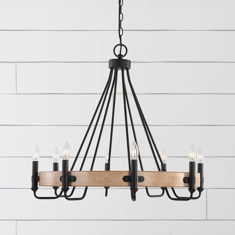 Deschutes 8 Light Farmhouse Chandelier - Uttermost - Chandeliers by Modest Hut