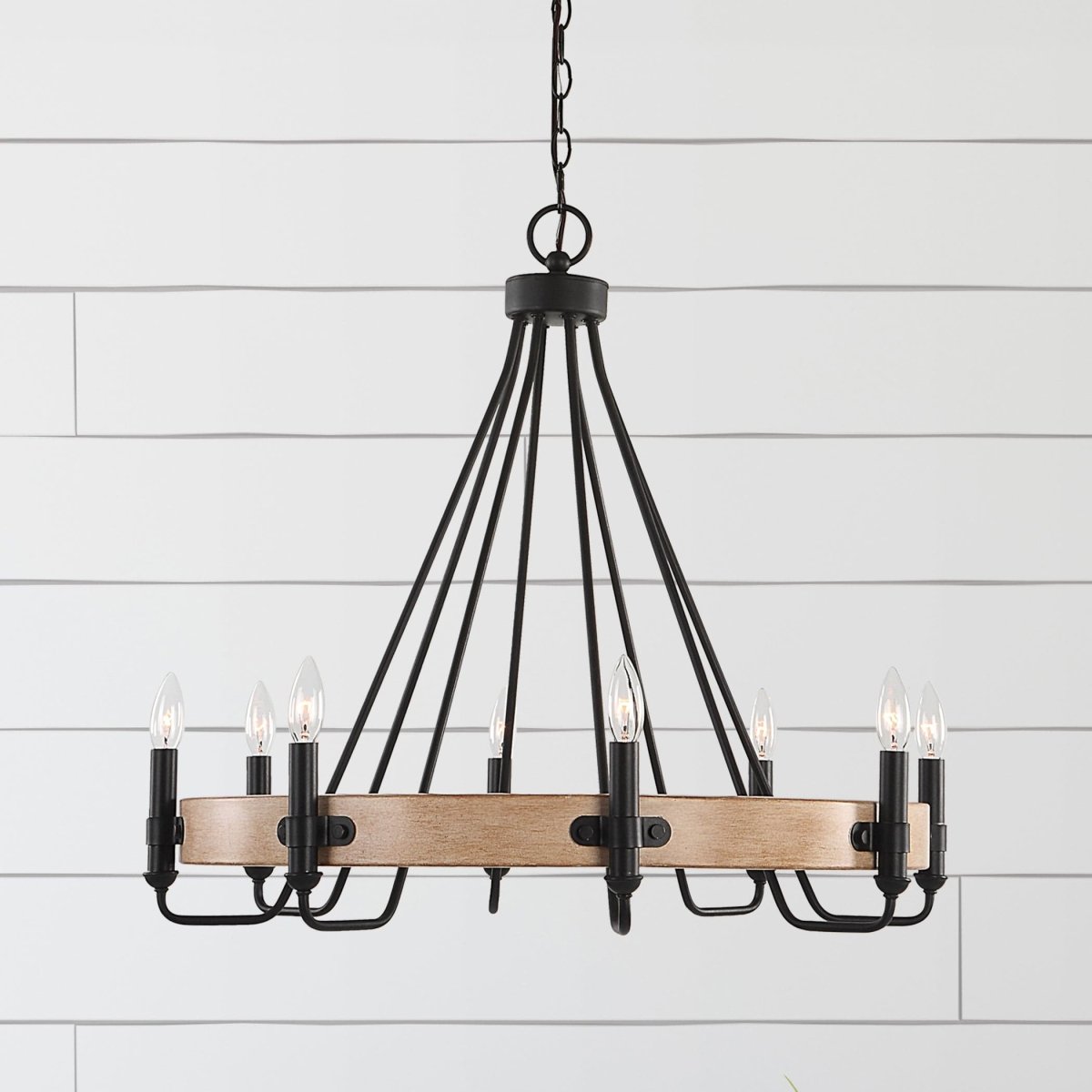 Deschutes 8 Light Farmhouse Chandelier - Uttermost - Chandeliers by Modest Hut