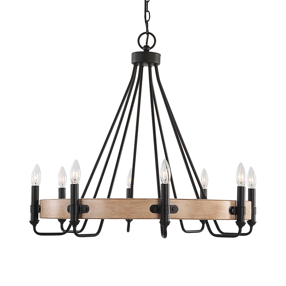 Deschutes 8 Light Farmhouse Chandelier - Uttermost - Chandeliers by Modest Hut