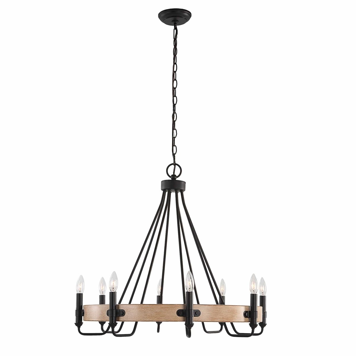 Deschutes 8 Light Farmhouse Chandelier - Uttermost - Chandeliers by Modest Hut