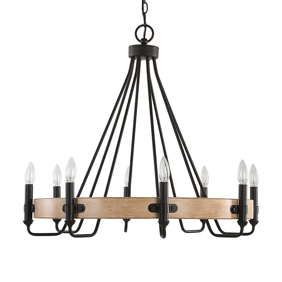 Deschutes 8 Light Farmhouse Chandelier - Uttermost - Chandeliers by Modest Hut
