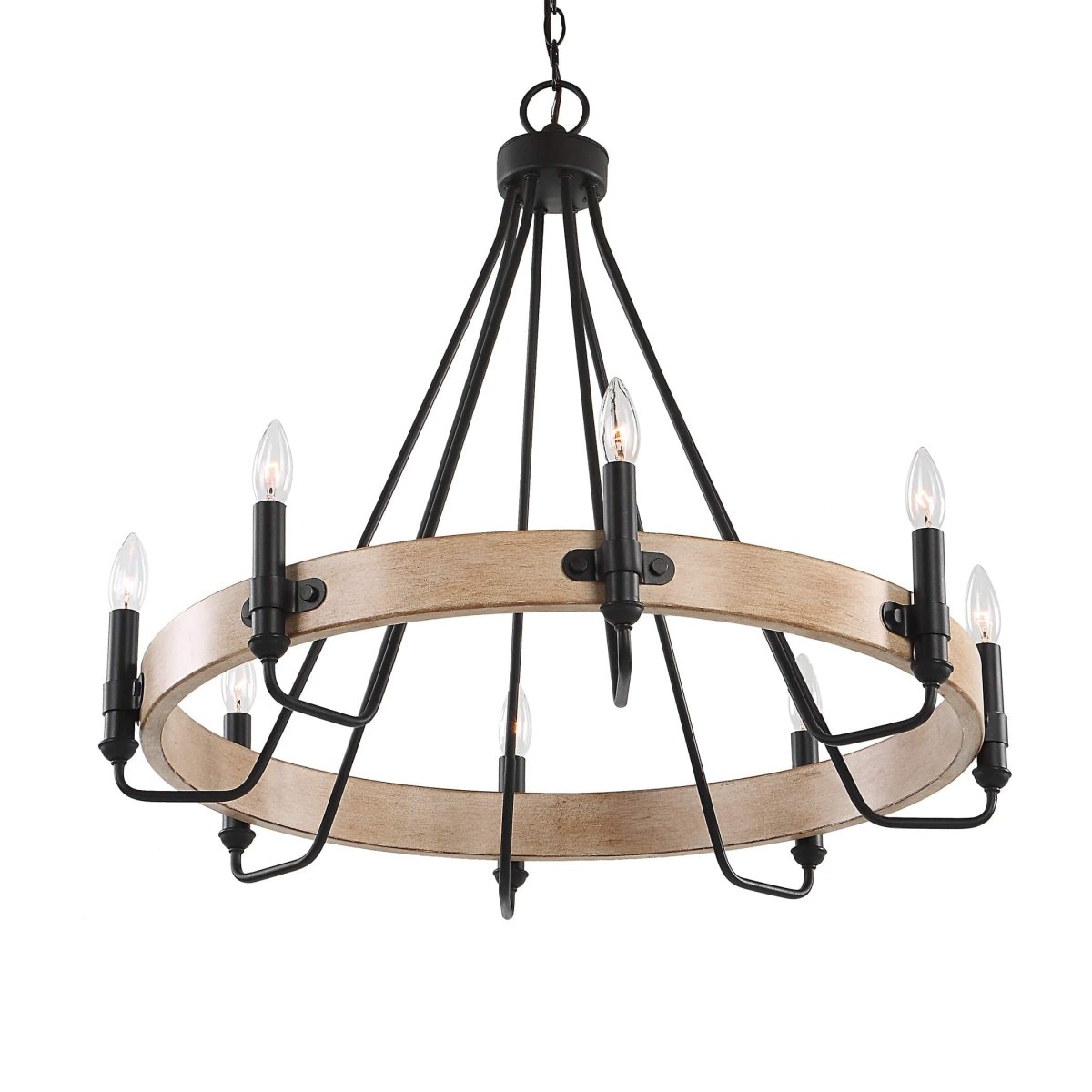 Deschutes 8 Light Farmhouse Chandelier - Uttermost - Chandeliers by Modest Hut