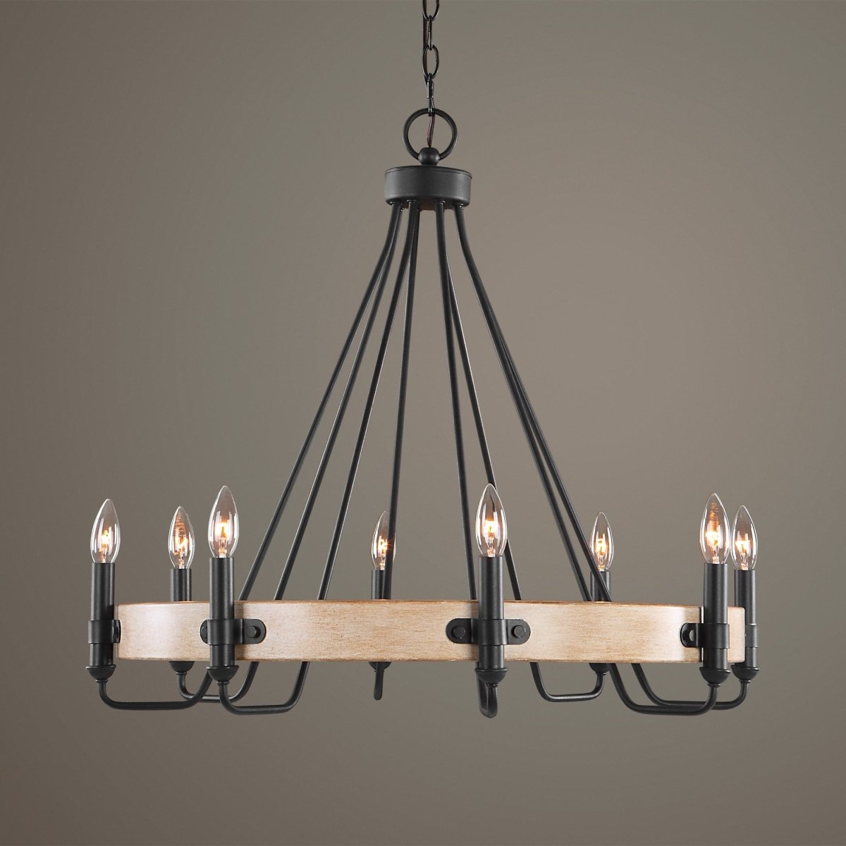 Deschutes 8 Light Farmhouse Chandelier - Uttermost - Chandeliers by Modest Hut