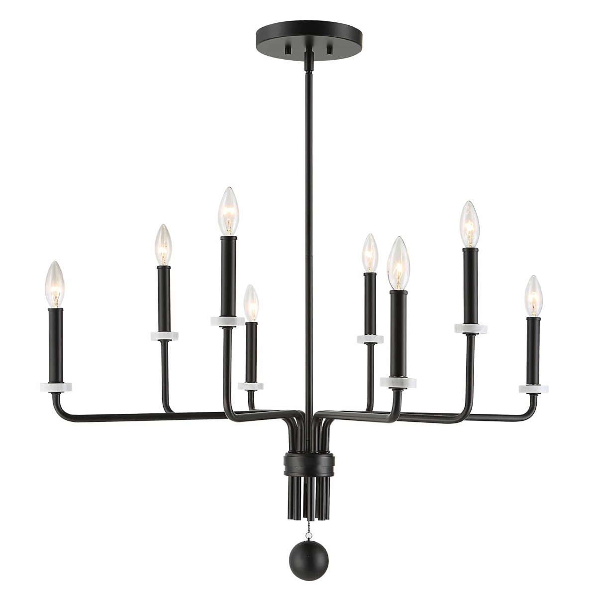 Ebony Elegance 8 Light Chandelier - Uttermost - Chandeliers by Modest Hut