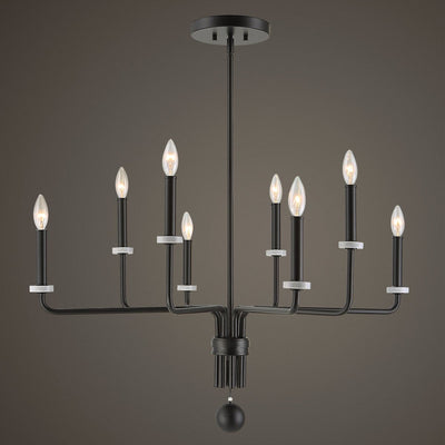 Ebony Elegance 8 Light Chandelier - Uttermost - Chandeliers by Modest Hut