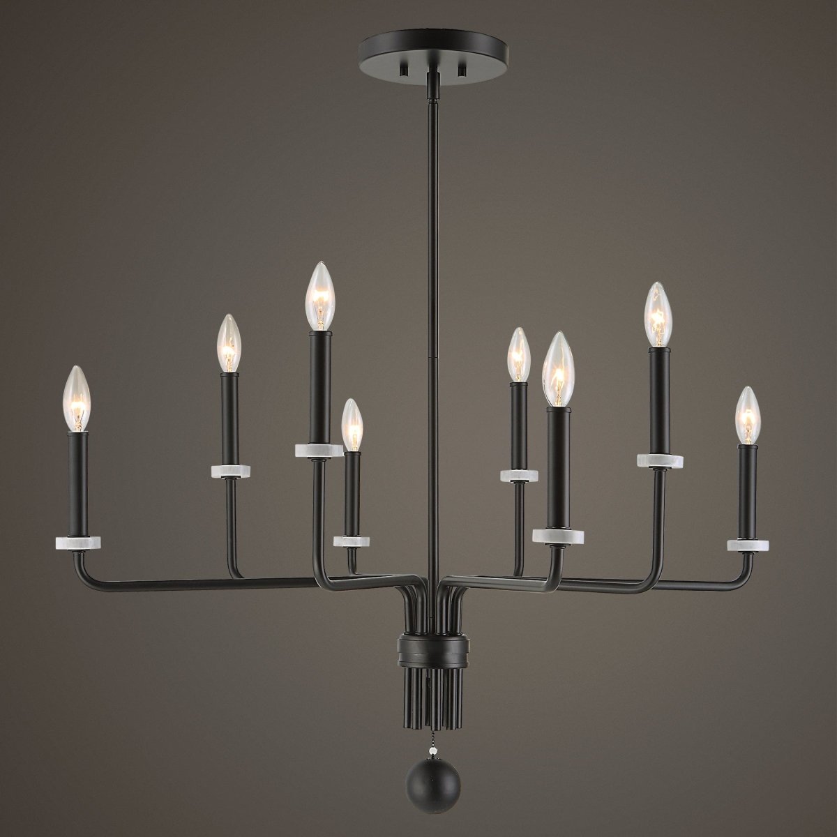 Ebony Elegance 8 Light Chandelier - Uttermost - Chandeliers by Modest Hut