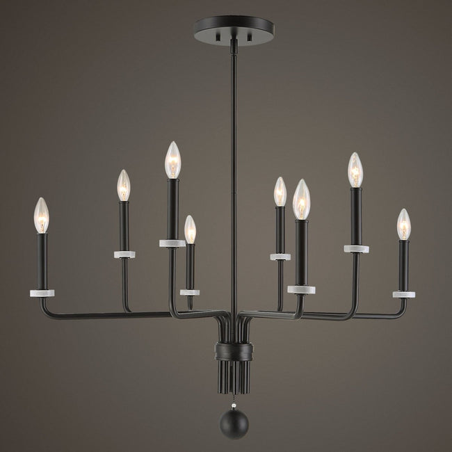 Ebony Elegance 8 Light Chandelier - Uttermost - Chandeliers by Modest Hut