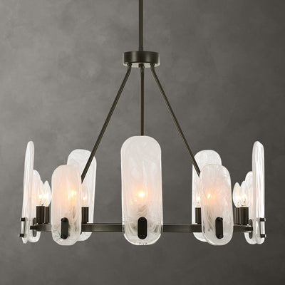 Ellipse 10 Light Dark Bronze Chandelier - Uttermost - Chandeliers by Modest Hut